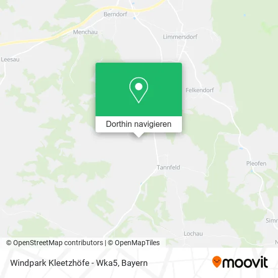 Windpark Kleetzhöfe - Wka5 Karte