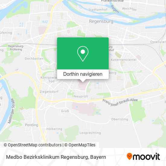 Medbo Bezirksklinikum Regensburg Karte