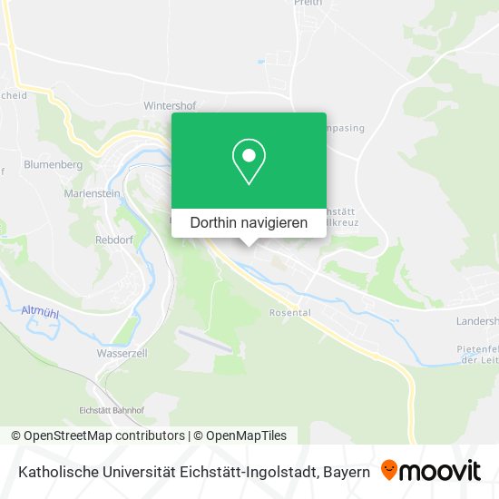 Katholische Universität Eichstätt-Ingolstadt Karte