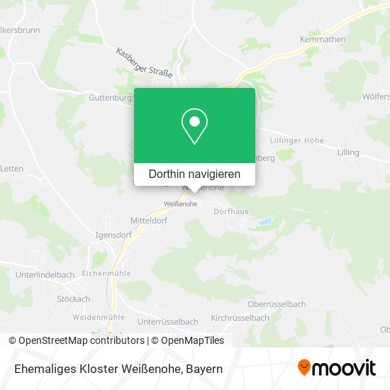 Ehemaliges Kloster Weißenohe Karte