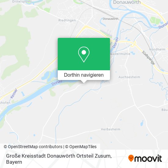 Große Kreisstadt Donauwörth Ortsteil Zusum Karte