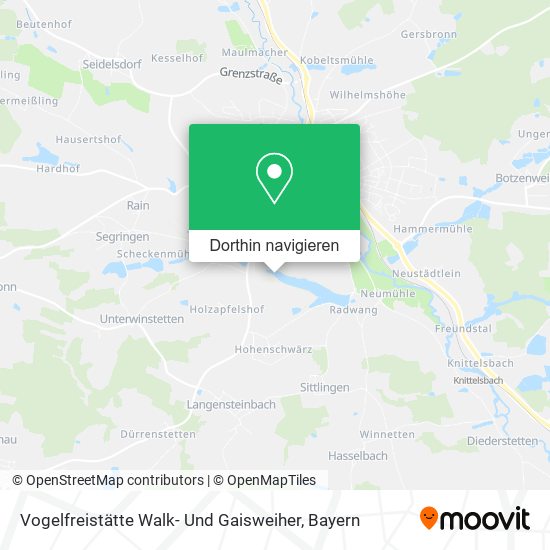 Vogelfreistätte Walk- Und Gaisweiher Karte
