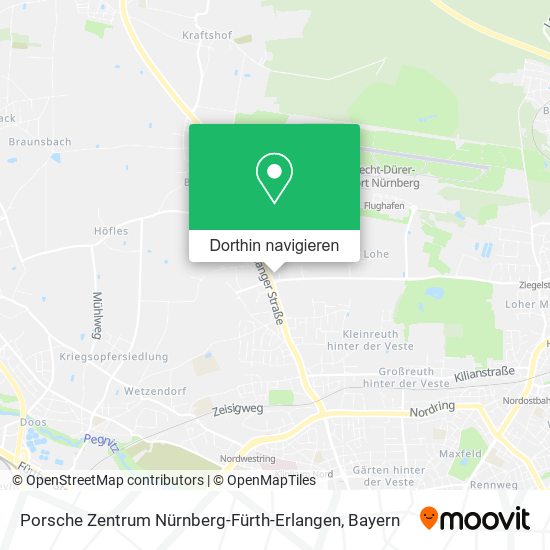 Porsche Zentrum Nürnberg-Fürth-Erlangen Karte