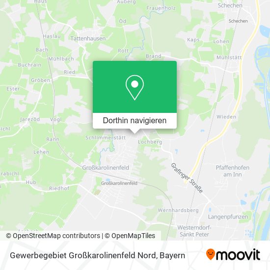 Gewerbegebiet Großkarolinenfeld Nord Karte