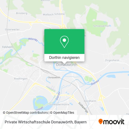 Private Wirtschaftsschule Donauwörth Karte