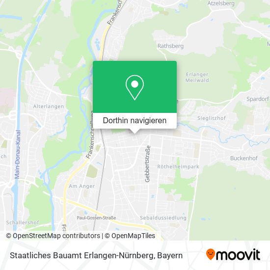 Staatliches Bauamt Erlangen-Nürnberg Karte