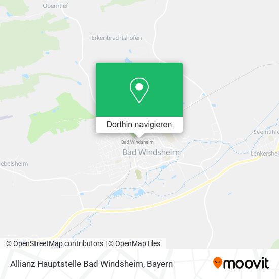Allianz Hauptstelle Bad Windsheim Karte