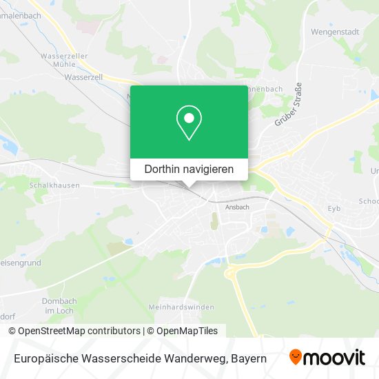 Europäische Wasserscheide Wanderweg Karte