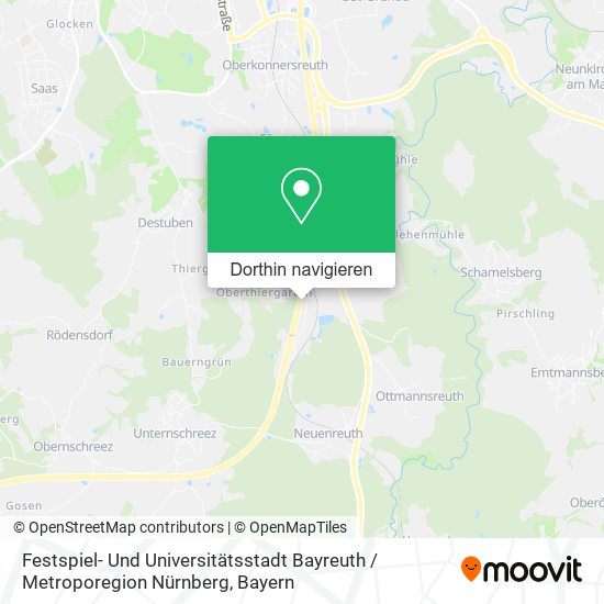 Festspiel- Und Universitätsstadt Bayreuth / Metroporegion Nürnberg Karte