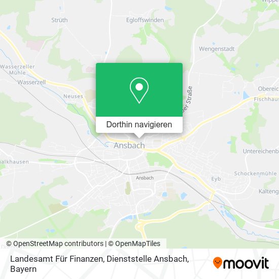 Landesamt Für Finanzen, Dienststelle Ansbach Karte