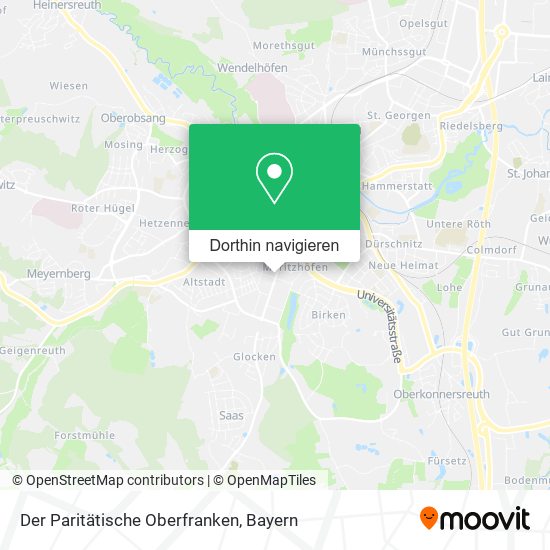 Der Paritätische Oberfranken Karte