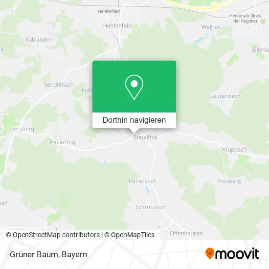 Grüner Baum Karte