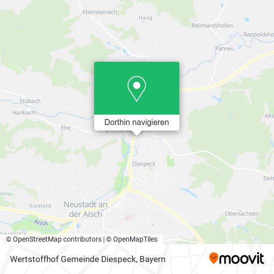 Wertstoffhof Gemeinde Diespeck Karte