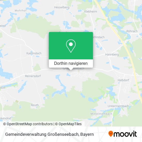 Gemeindeverwaltung Großenseebach Karte