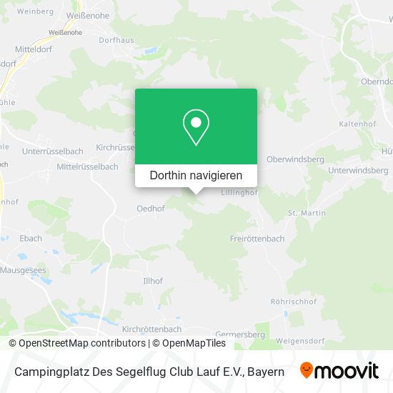 Campingplatz Des Segelflug Club Lauf E.V. Karte