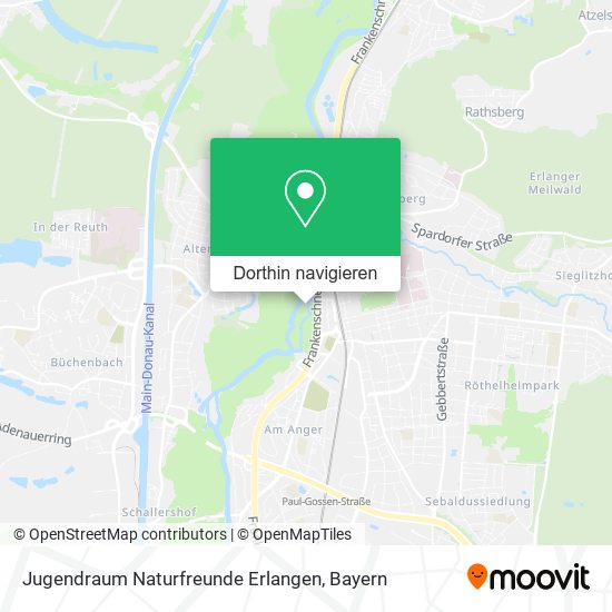 Jugendraum Naturfreunde Erlangen Karte