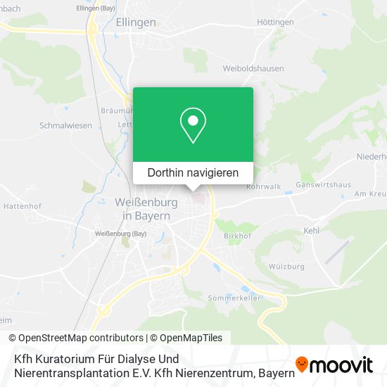 Kfh Kuratorium Für Dialyse Und Nierentransplantation E.V. Kfh Nierenzentrum Karte