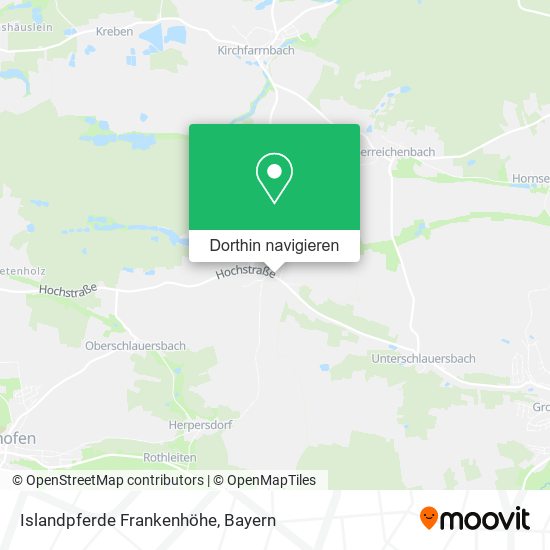 Islandpferde Frankenhöhe Karte