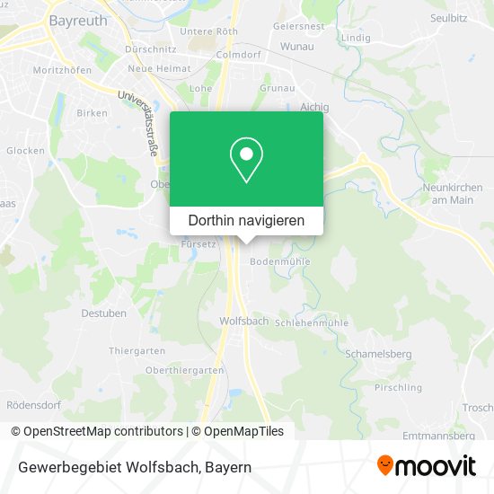 Gewerbegebiet Wolfsbach Karte
