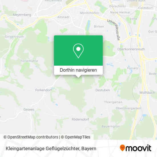Kleingartenanlage Geflügelzüchter Karte