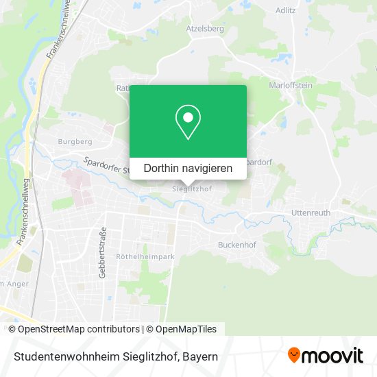 Studentenwohnheim Sieglitzhof Karte
