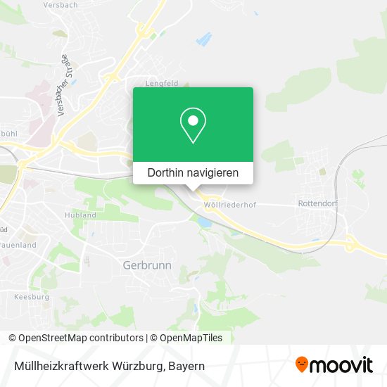 Müllheizkraftwerk Würzburg Karte