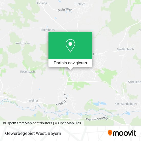 Gewerbegebiet West Karte