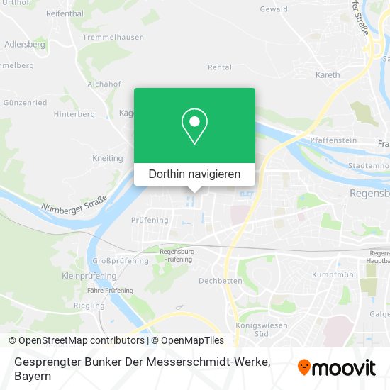 Gesprengter Bunker Der Messerschmidt-Werke Karte
