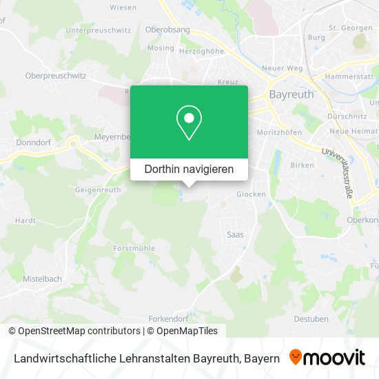 Landwirtschaftliche Lehranstalten Bayreuth Karte