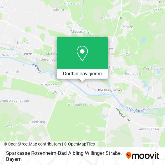 Sparkasse Rosenheim-Bad Aibling Willinger Straße Karte