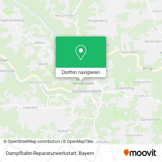 Dampfbahn-Reparaturwerkstatt Karte