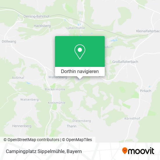 Campingplatz Sippelmühle Karte