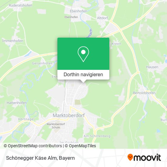 Schönegger Käse Alm Karte