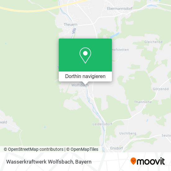 Wasserkraftwerk Wolfsbach Karte
