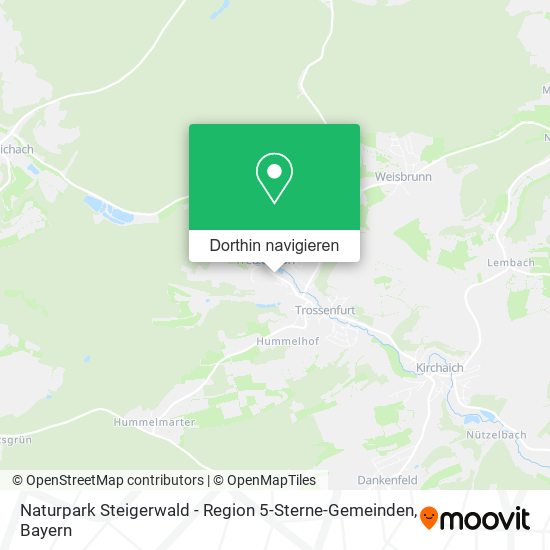 Naturpark Steigerwald - Region 5-Sterne-Gemeinden Karte