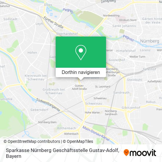 Sparkasse Nürnberg Geschäftsstelle Gustav-Adolf Karte