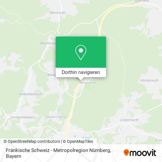 Fränkische Schweiz - Metropolregion Nürnberg Karte
