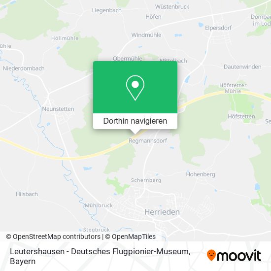 Leutershausen - Deutsches Flugpionier-Museum Karte