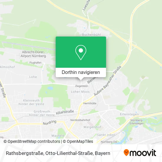 Rathsbergstraße, Otto-Lilienthal-Straße Karte