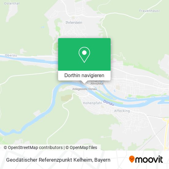 Geodätischer Referenzpunkt Kelheim Karte