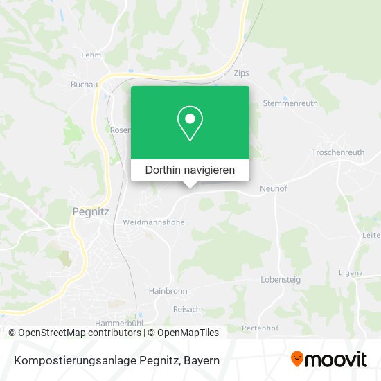 Kompostierungsanlage Pegnitz Karte