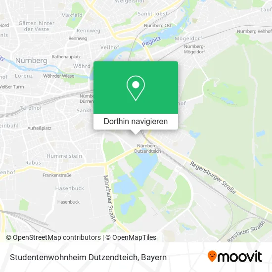 Studentenwohnheim Dutzendteich Karte