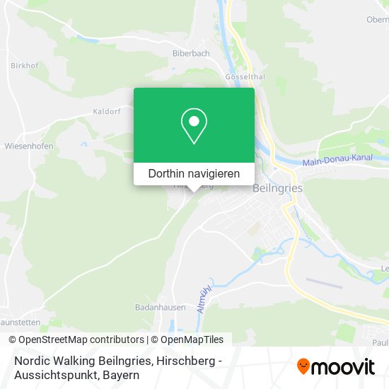 Nordic Walking Beilngries, Hirschberg - Aussichtspunkt Karte