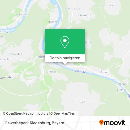 Gewerbepark Riedenburg Karte