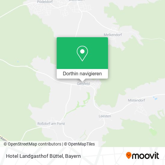 Hotel Landgasthof Büttel Karte
