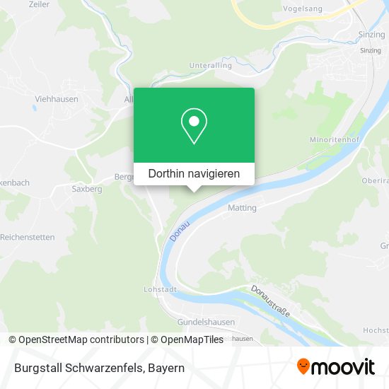 Burgstall Schwarzenfels Karte