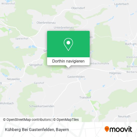Kühberg Bei Gastenfelden Karte