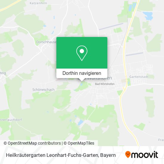 Heilkräutergarten Leonhart-Fuchs-Garten Karte