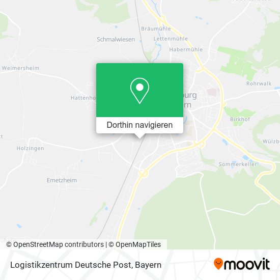 Logistikzentrum Deutsche Post Karte