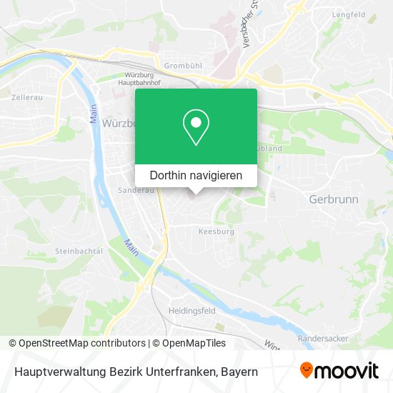 Hauptverwaltung Bezirk Unterfranken Karte